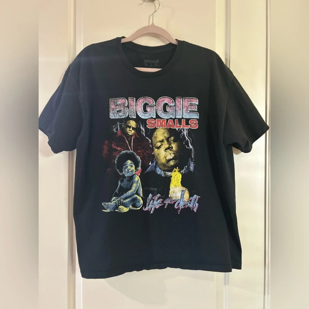 Biggie Smalls ‘Life After Death’ Black Graphic T shirt unisex